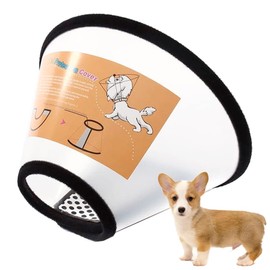 Dog Cone Collar After Surgery Recovery Collars for Dogs Cats, Cats Dog Cones for Anti-Licking Pet Protective Neck Cone Stop Licking, Adjustable Plastic Soft Collar for Wound Dogs and Cats（NO：2）