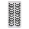 JIMIRE 10 Pairs Fake Eyelashes Fluffy Natural False Lashes Cat-Eye