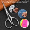 2 Pcs Small Scissors Beauty Professional Small Eyebrow Scissors Stainless