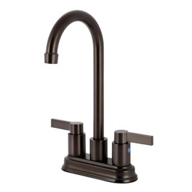 Kingston Brass KB8495NDL 4-3/4-Inch in Spout Reach NuvoFusion Two Handle 4-Inch Centerset Bar Faucet, Oil Rubbed Bronze
