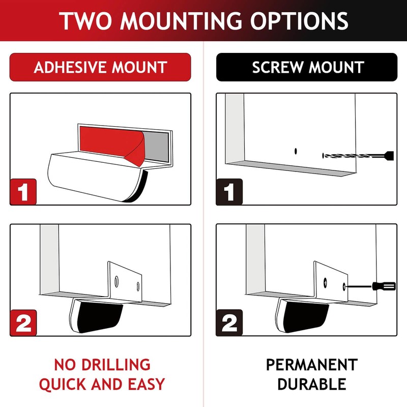 RVPEKUPE 1-Pack Under Cabinet Foot Pull with Adhesive and Screws,