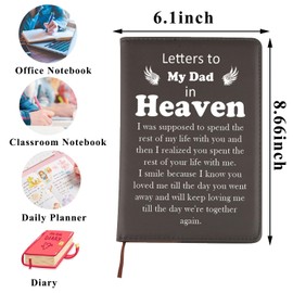 PLITI Dad Memorial Gift For Loss Of Father Letters To My Dad in Heaven Sympathy Journal Notebook For Son Daughter (Dad In Heaven JNblCA)
