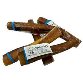 Natural Cravings USA Super Texas-Sized Bully Sticks | All Natural | Odor Free | High Protein | Premium Quality Dog Chews | 6" - 5 Pack