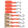 4Pcs Ratchet Tie Down Straps Motorcycle Car Buckle Set 15in