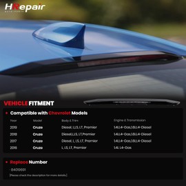 HRepair Third Brake Light fits Chevy Cruze 2016 2017 2018 2019 Center High Mount Stop Light,3rd Brake Light Replacement 84277408