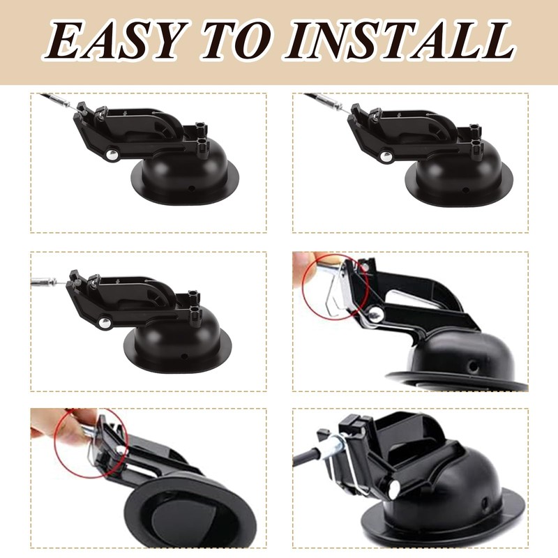 4 Pack Universal Heavy-Duty Plastic Recliner Pull Handle Replacement -
