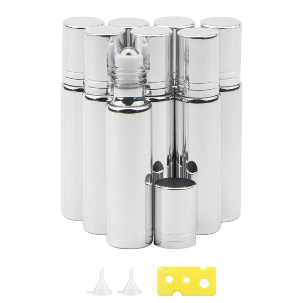 Ellbest 10ml Essential Oil Glass Roller Bottle Portable Mini Cosmetic