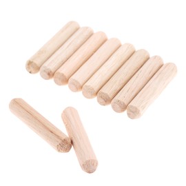 Mgoodoo 100PCS Wooden Dowels，6x30mm Wooden Dowel Pins Hardwood Rods，Solid Hard Wood Twill Fluted Pin Furniture Dowels Wood，for Professional Carpenters Woodwork Furniture Craft Projects DIY