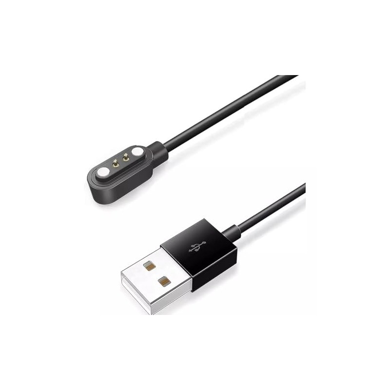 ISDEWATCH Cable Cargador Para Smartwatch Ke3 Negro De Pines Magnéticos