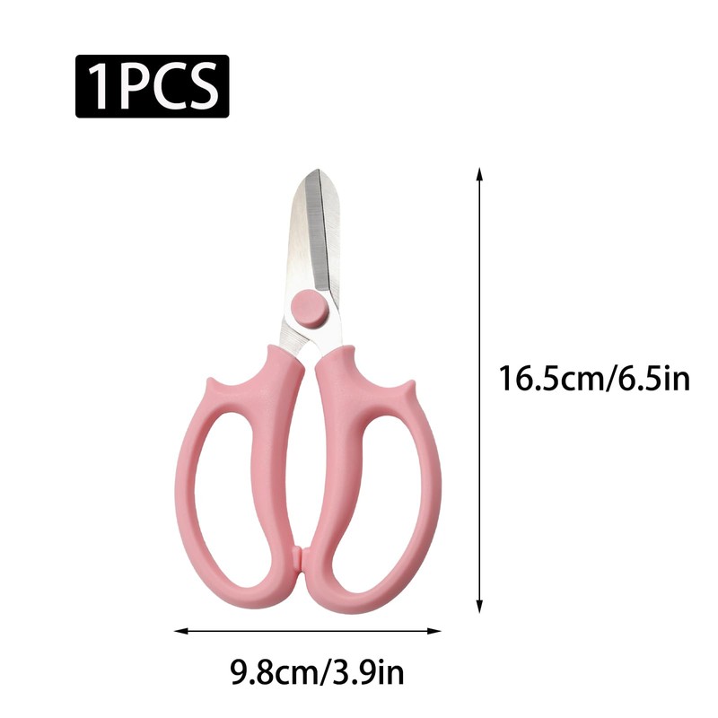 Wuyituart Flower Shears Pink Floral Scissors Strong Flower Stem Cutter