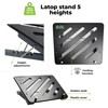 HomeRoots Black Adjustable Five Level Ergonomic Laptop Stand