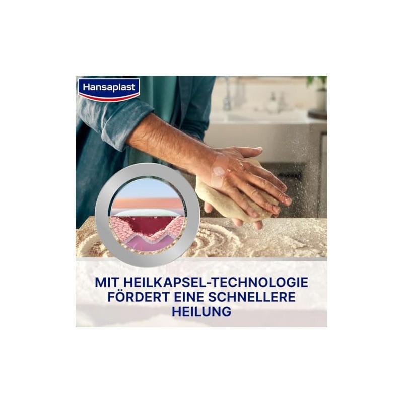 Hansaplast Plaster Second Skin Protection Regular (6 Strips), Thin and