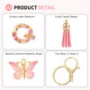 SUIKIHUM Initial Letter Keychains, (10.5cm/4.13" Mini Letter Butterfly KeyChain) Resin