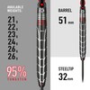 Harrows Atrax 95% Steel Darts 23 g
