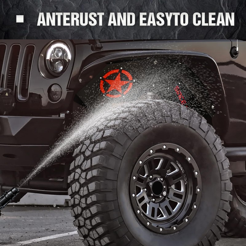 YZONA Front Inner Fender Liners Compatible with 2007-2018 Jeep Wrangler
