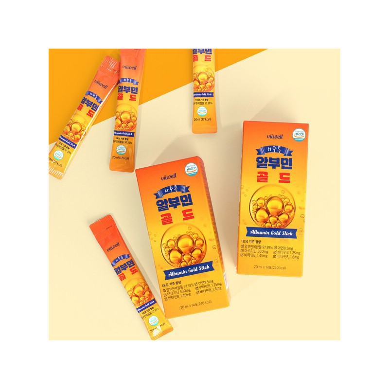Drinkable Albumin Gold Liquid Stick High Content Egg White Vitamin