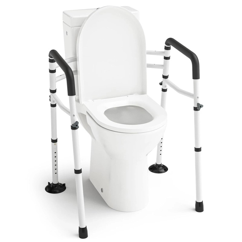 WAYES Adjustable Toilet Safety Rails Toilet Safety Frame Rails for