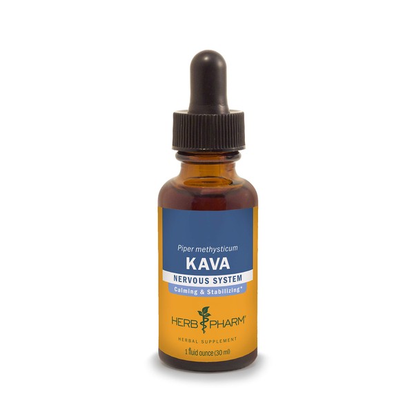 Herb Pharm Kava Root Liquid Extract to Reduce Stress and Promote Relaxation - 1 Ounce