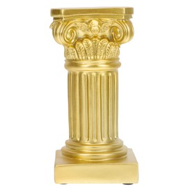 Uonlytech Roman Pillar Greek Column Statue Greek Column Figurine Sculpture Indoor Outdoor Home Garden Decoration Candelabra for Dinner Wedding Golden
