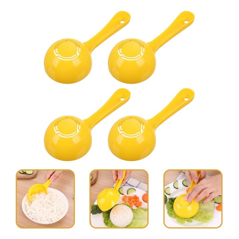 DOITOOL Round Rice Paddle Non Stick: 4pcs Rice Spoon Sushi