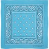 Turquoise Paisley Bandana - Single Piece 22x22