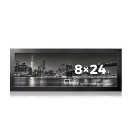Annecy 8x24 Picture Frame Black（1 Pack）, Panoramic Picture Frame for Wall Decoration, Classic Black Minimalist Style Suitable for Decorating Houses, Offices, Hotels