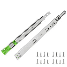 6 Pairs 14 inch Drawer Slides Soft-Close Full Extension Side Mount Ball Bearing 3-Section Drawer Slide Set-Green