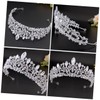 Baluue 3pcs Wedding Headdress Rhinestone Crown for Girls Elegant Birthday