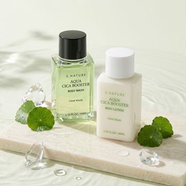 Esnature S-Nature Aqua Cica Booster Body Genius Kit (Wash 40ml Lotion 40ml) / 에스네이처 아쿠아 시카 부스터 바디 지니어스 키트(워시 40ml로션 40ml)