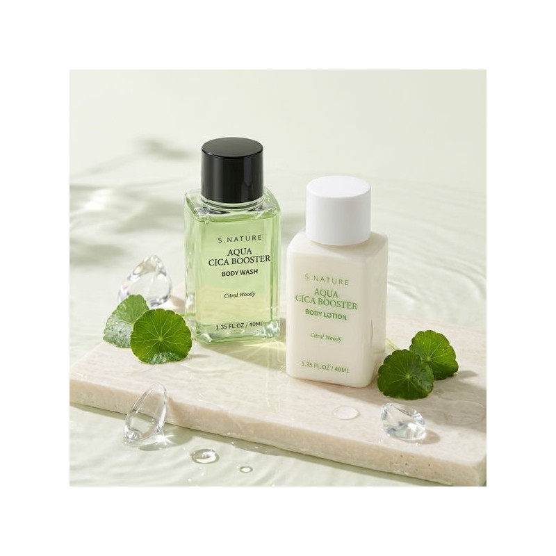 Esnature S-Nature Aqua Cica Booster Body Genius Kit (Wash 40ml