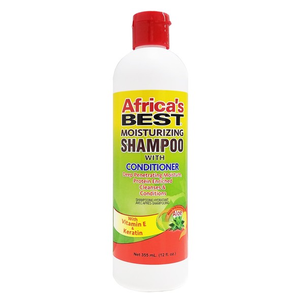 Africa's Best Moisturizing Shampoo With Conditioner, 12 Oz,Green,1-108-12-1200