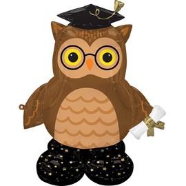balloons 44 Inch Airloonz Grad Wise Owl Air-Fill