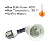 DZYDZR Pack of 4 White E27/E26 Extension LED Lamp Socket