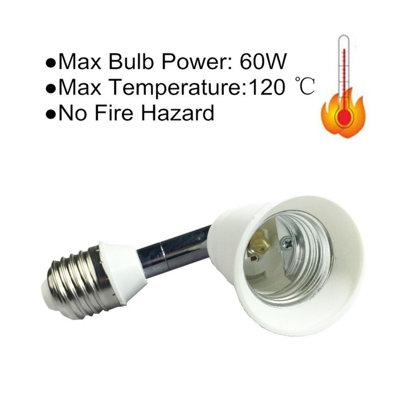 DZYDZR Pack of 4 White E27/E26 Extension LED Lamp Socket