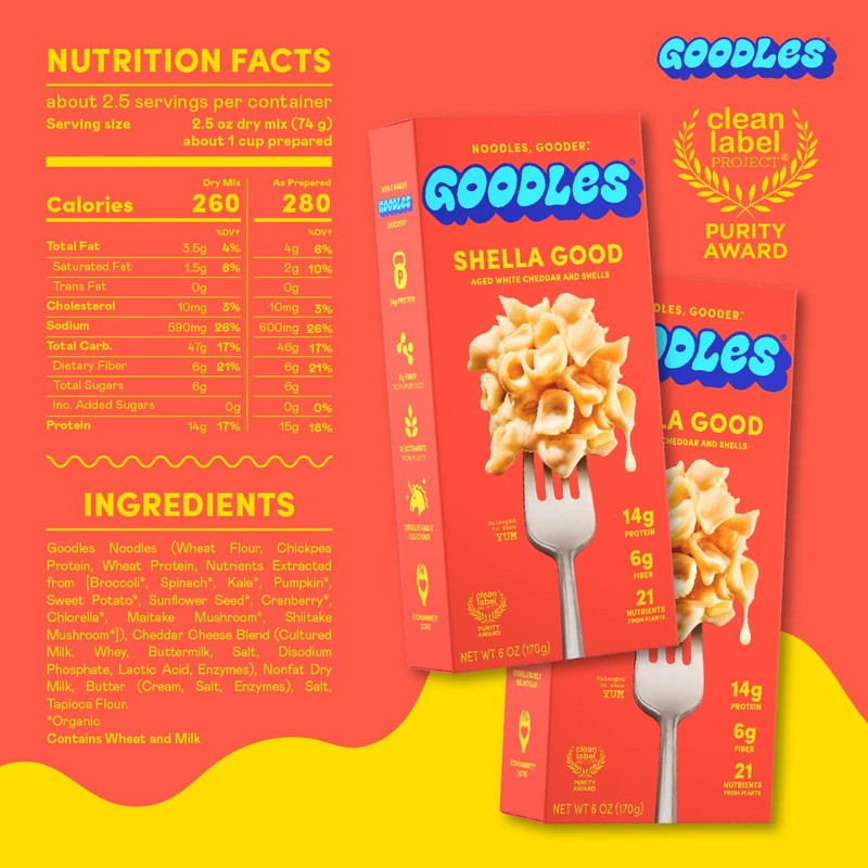 Goodles Shella Good Mac & Cheese 4 Pack, 6oz -