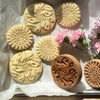 Fun Food Tools, Wood Cookie Stamp, 2.5 Inch (Whirling Flower