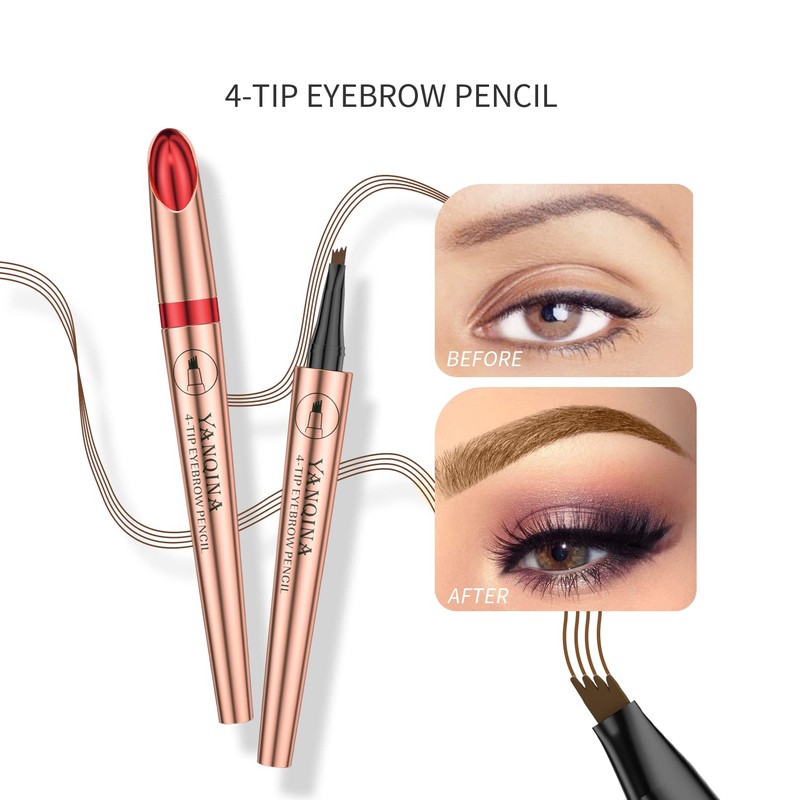 Anifer Liquid Microblading Dark Brown Eyebrow Pencil. - Waterproof, Long-Lasting,