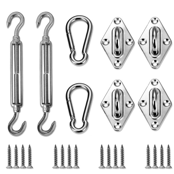 INFRANGE Sun Shade Sail Hardware Kit - 8 Inch Stainless