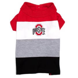The License House Ohio State Buckeyes Dog Colorblock Polo Tees, Cotton, Breathable Summer Outfit for Puppy Dog, Multicolor - Medium