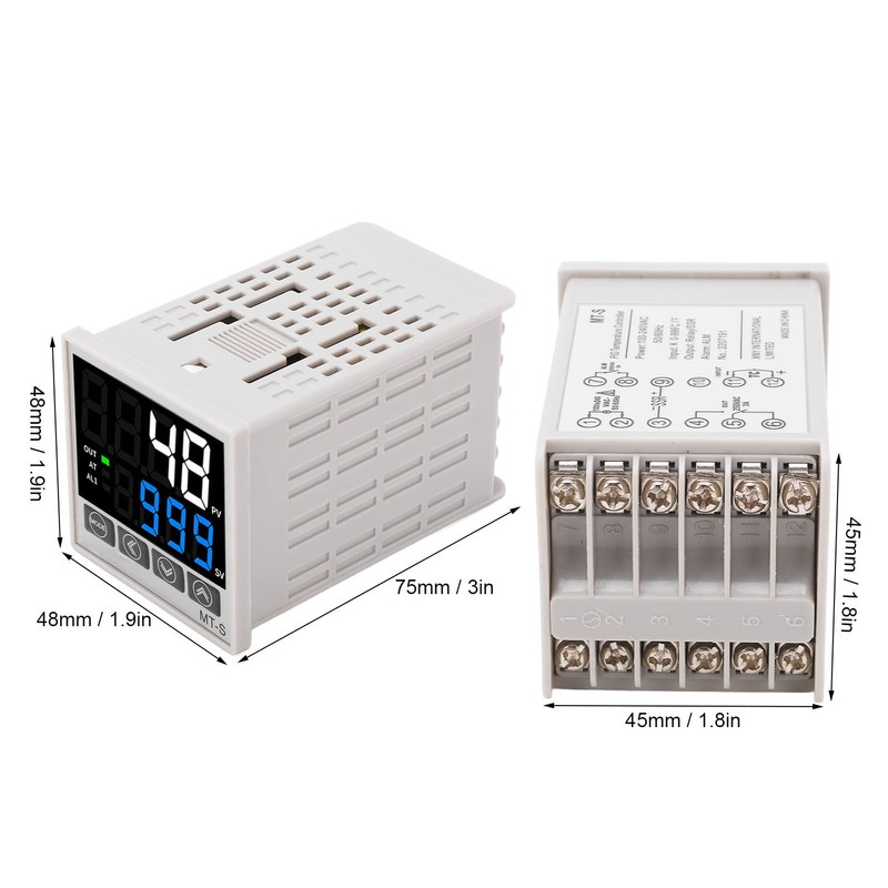 AsiXXSix Kit de Controlador de Temperatura PID, Termostato Universal con