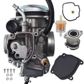 Thomletha Carburetor Replacement for Yamaha Bear Tracker 250 1999-2004 Replacement for 4XE-14140-00-00 4XE-14140-01-00 4XE-14140-10-00 4XE-14140-11-00 4XE-14140-12-00 4XE-14140-13-00 with Intake Boot