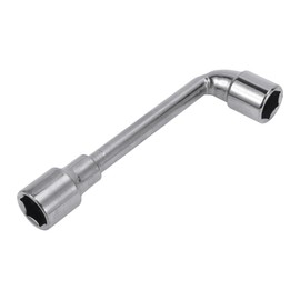 HEROFFIX 1 Pcs Socket Wrench Spanner Socket Remover 16.6x5.1cm Carbon Steel Hexagon 18mm for Car Motorcycle Dirtbike Repair L Shaped Wrench Sleeve Double Ended