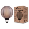 greenandco® Vintage Design LED Lamp Black Patterned (Leaf Motif) Dimmable