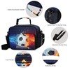 ZAZYXTJ Soccer Lunch Box Insulated Lunch Bag for School Teens