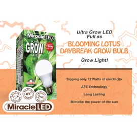 Miracle LED Craft Lighting Blooming Lotus Daybreak Full Spectrum LED Grow Light Bulb Replacing 150W (12-Pack)