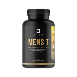 B Life Company Mens T Vitaminas Para Hombre de 180 Cpsulas. Ingredientes naturales Fenogreco, cido Asprtico, Arginina, Zinc y D3. Precursor Natural.  