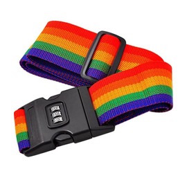 VapourOn Heavy Duty Luggage Straps for Suitcases Packing Belts Travel Accessories Bag Strap 2 Pack Rainbow (Password)