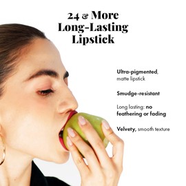 Jerome Alexander 24 & More Matte Liquid Lipstick – Long-Lasting, Ultra-Pigmented, Smudge-Resistant Matte Lip Color – Velvety Smooth Texture, No Feathering or Fading | Caramel