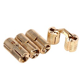 Barrel Hinges 4pcs/Pack Copper Cabinet Door Concealed Barrel Hinge for Countertops DIY Project 10/12/14/16mm Buddha Statue Small (14mm)