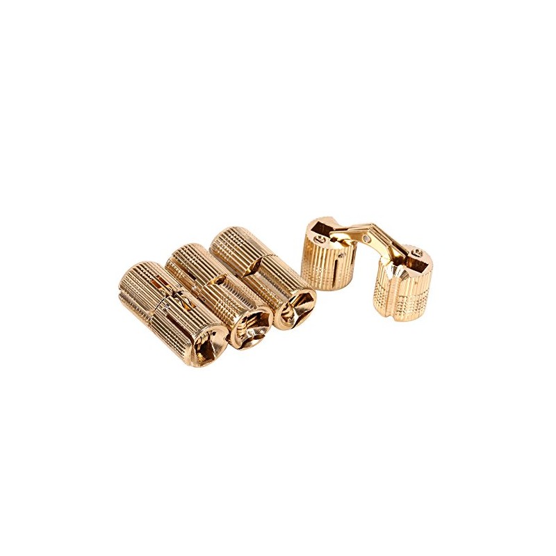 Barrel Hinges 4pcs/Pack Copper Cabinet Door Concealed Barrel Hinge for